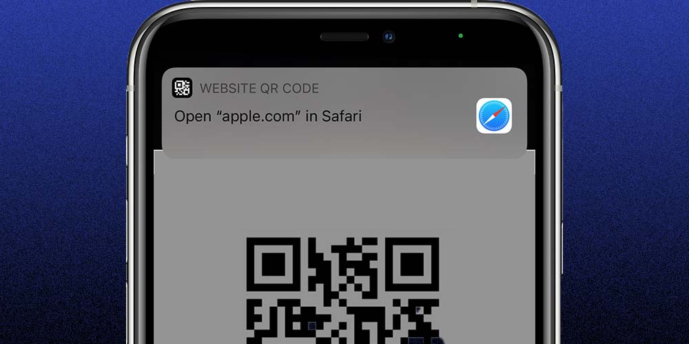 QR code on apple phone