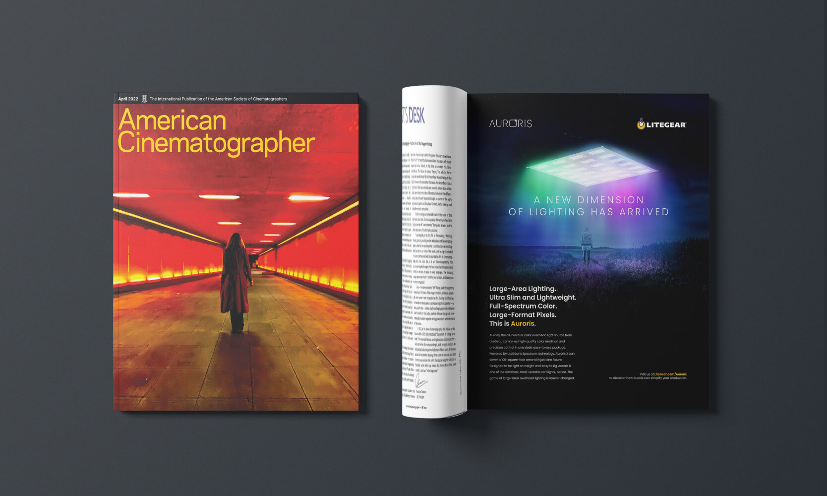 Auroris featured in American Cinematographer magazine.
