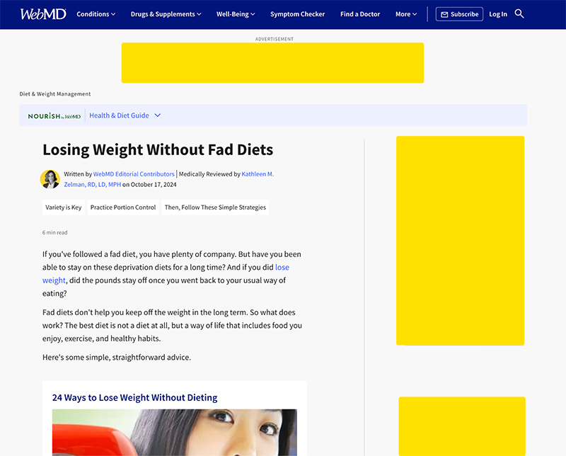 screenshot of blog post copy and image.
